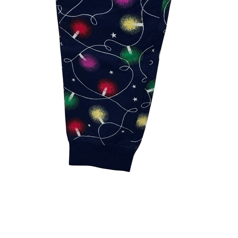 Jenni Women's Cotton Flannel Plaid Pajama Pants Navy Xmas Light Size Small - Picture 3 of 7